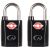 Замок Lifeventure TSA Mini Padlocks 2-Pack, Чорний