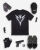 Футболка с рисунком "Angel Skull" Combat Black 7