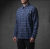 Koszulka unisex w kratkę Malva. Bawełna/poliester. Blue/White 3