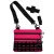 Тактическая мужская сумка через плечо HardKit RoKit Pink Black M с MOLLE и велкро