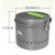 Zestaw turystycznych garnków BRS-TS19C (garnek + patelnia) 2.5 l anodowane aluminium 2