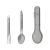 Zestaw sztućców turystycznych NexTool Titanium Tableware Set, tytan