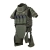 Бронекостюм A.T.A.S. (Advanced Tactical Armor Suit) Level I. Класс защиты – 1. Олива. S/M