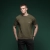 Комплект футболок Basic Military T-shirt. Cotton/Elastane, черный - олива 6