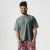Футболка Men's Set Oversize Fit U-neck. Cotton. Сіро-зелений 4