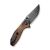 Ніж складаний Civivi ODD 22 Damascus Guibourtia Wood, коричневий 2