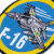 Нашивка на липучці "F-16" Multi 3