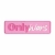 Патч (шеврон) «onlywars» от onlywars.store. Розовый, 9 х 2.5 см