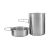 Набір посуду Tatonka Pot Set For Gas Cartridge 450+Burner, Silver 3