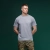 Футболка Basic Military T-shirt. Cotton and Elastane, серый 2