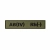 Шеврон (нашивка) группа крови AB(IV) Rh(-), 2.5 х 12.5 см. Олива