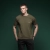 Комплект футболок Basic Military T-shirt. Cotton/Elastane, олива - черный 2