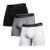 Комплект чоловічих трусів Soldier's Boxer (3 шт). Матеріал Charged Cotton. Чорний - Сірий - Білий