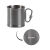 Кружка нержавіюча Sturm Mil-Tec® "Stainless Steel Karabiner Cup" (250 ml) Steel 2