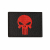 Шеврон з черепом Punisher на липучці, 4.9 х 6.7 см. Червоно-чорний