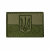 Шеврон (нашивка) прапор України з гербом на липучці, 4 х 6 см. Олива