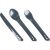 Вилка, ложка, чем Lifeventure Ellipse Cutlery, Графит